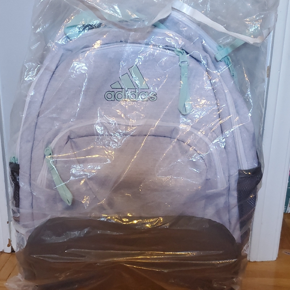 adidas Lavender Backpack with Mint Accents